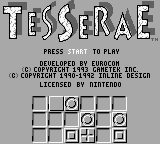 Tesserae (Europe) (En,Fr,De,Es,It) Title Screen